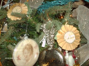 French man and paper ornament 